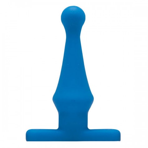 Голубая анальная пробка Bum Buddies Tease My Tush Advanced Silicone Anal Plug - 15 см.