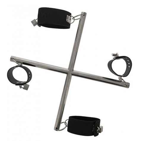 Крестоообразная распорка с манжетами для рук и ног HOG TIE CROSS BAR